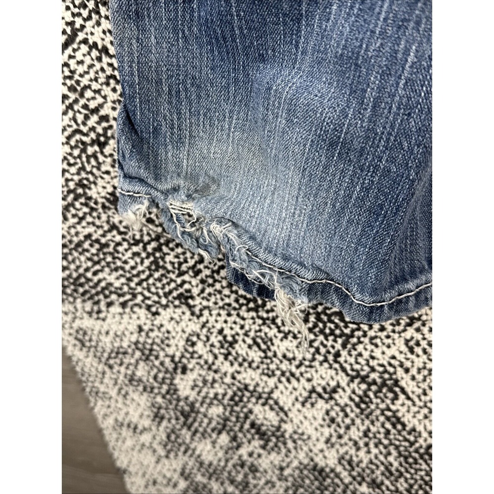 BKE Denim Culture Womens 31L (35 X 31.5) Distressed Destroyed‎ Boot Thick Stitch - Picture 5 of 16